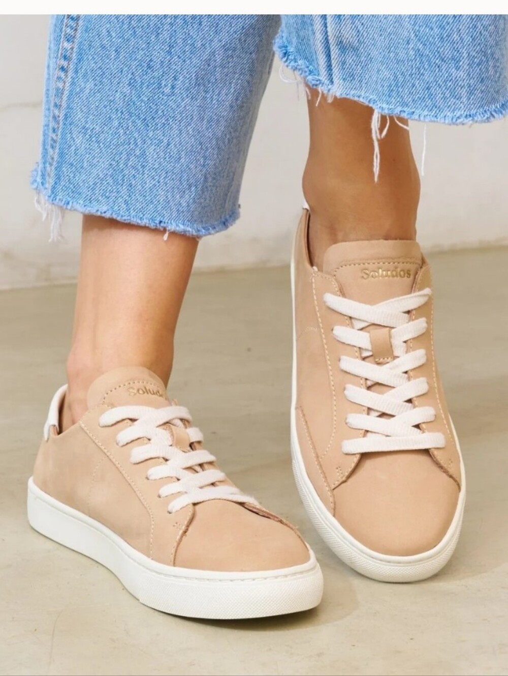 Soludos The Ibiza Classic Sneaker In Champagne Pink Size 7